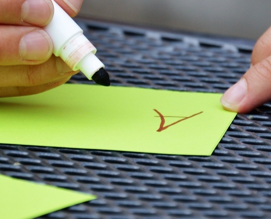 Jemand macht eine Notiz